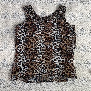 Vintage Silk Top Leopard Cheetah Print Small Stunt Brand Baddie 90s Bratz Doll